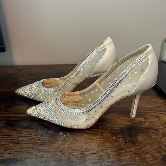 Badgley Mischka Bailey Bejeweled Mesh Stiletto - Picture 5 of 6